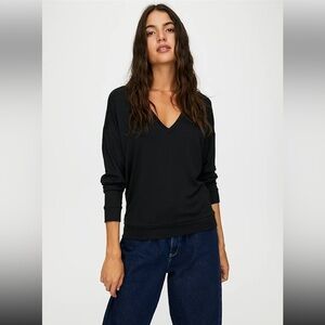 Wilfred black pullover v neck sweater Size XS